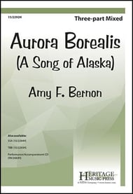 Aurora Borealis Three-Part Mixed choral sheet music cover Thumbnail